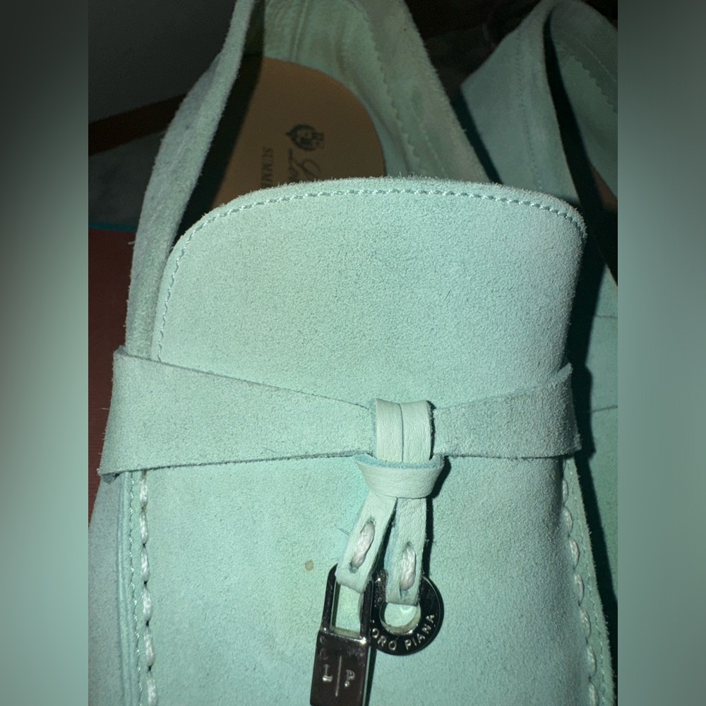 Loro Piana summer walk charm loafer in mint/ light blue - Picture 5 of 12